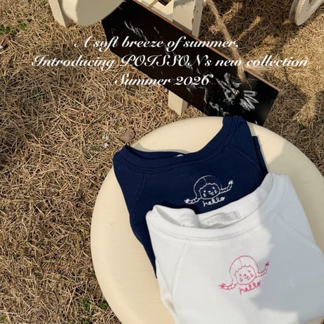 poisson/50. girl embroidery T-shirt JS-JM