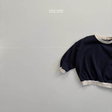 lalaland/18. waffle two color man-to-man XS-XL