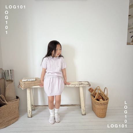 log101/89. purple knit two-piece JS-JM