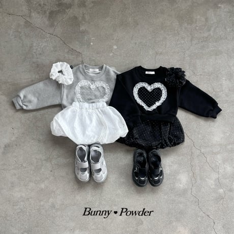 bunnypowder/53. heart man-to-man S-XL