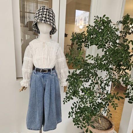 dadada/35. pin tuck denim PT( belt ) set S-XL
