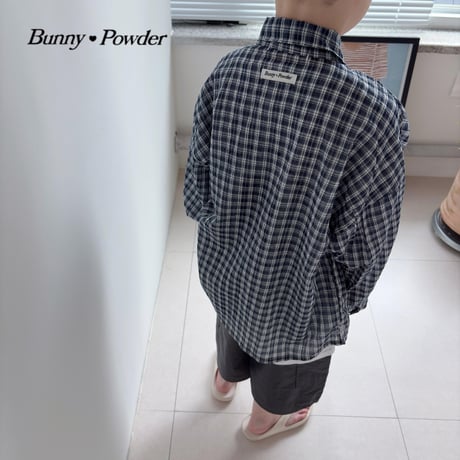 bunnypowder/80. milk check shirt 2XL-4XL