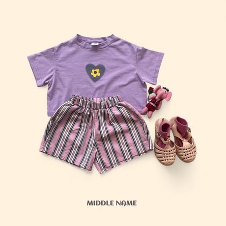 middlename/14. heart flower crop T-shirt JS-JM