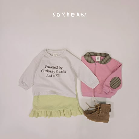 soybean/137. check collar blouson XS-XL