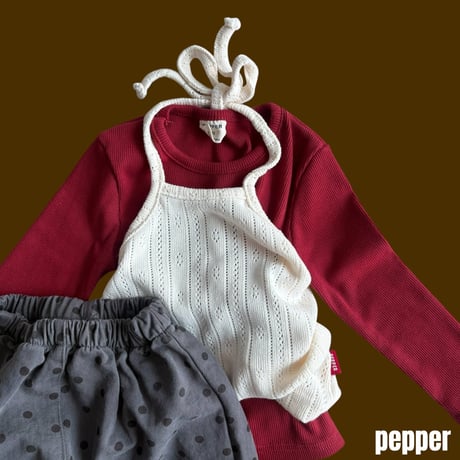 pepper/11. knit ailet holter sleeveless XS-XL