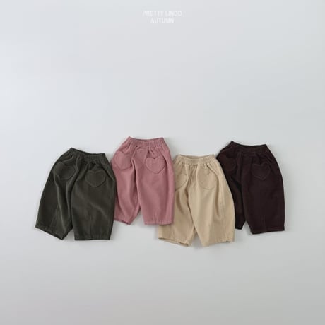 lindo/63. romantic heart ( corduroy ) pants XS-XL