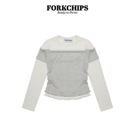 forkchips/21. shine rayerd T-shirt M-XL
