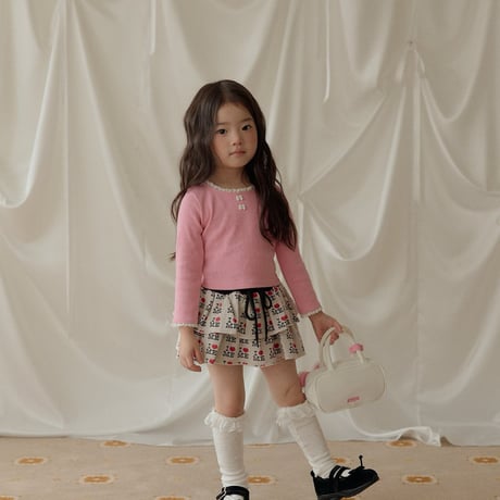 melikey/10. ribbon button T-shirt JS-JM