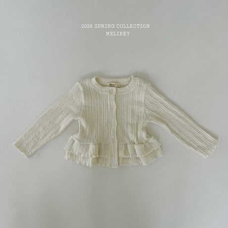 melikey/55. two two fril cardigan XS-XL