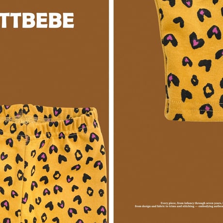 oottbebe/21. heart leopard inner wear XS(0-1Y)-XL(4-5Y)