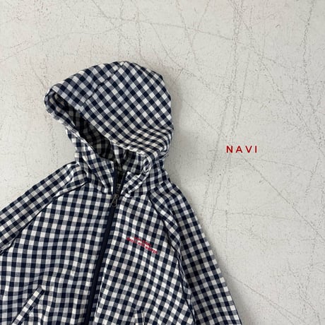 navi/39. chess hood jumper S-XL