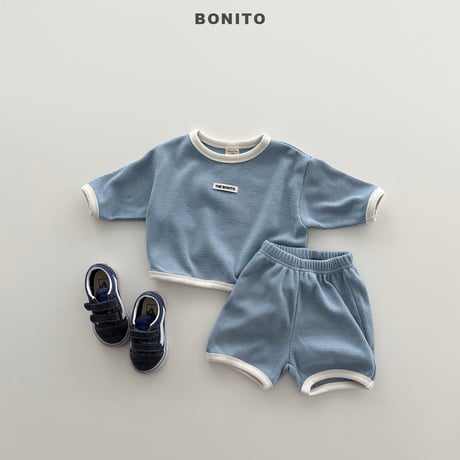 bonito/127. knit waffle set 6M-18M