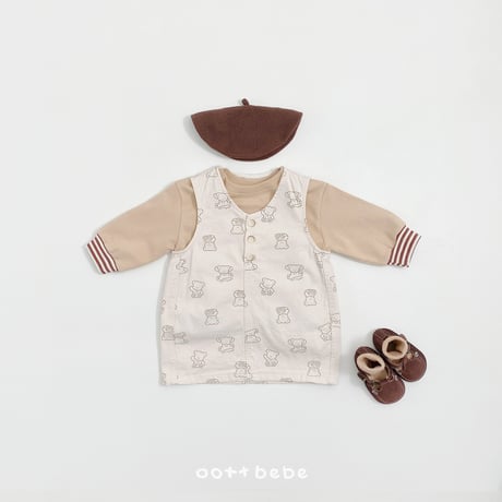 oottbebe/69. bear one-piece XS(1-2Y)-XL(6-7Y)