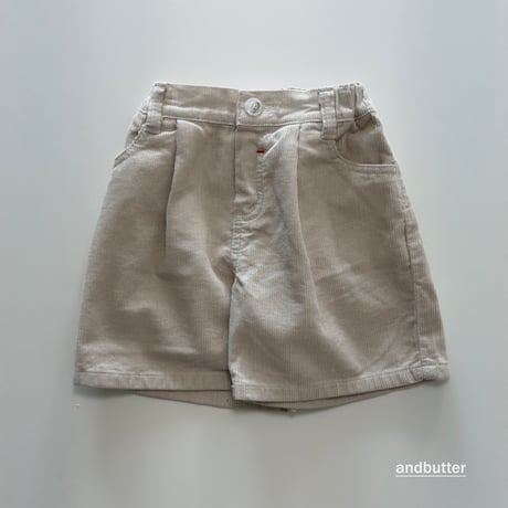 andbutter/22. Heart Pocket Corduroy Shorts JS-JM