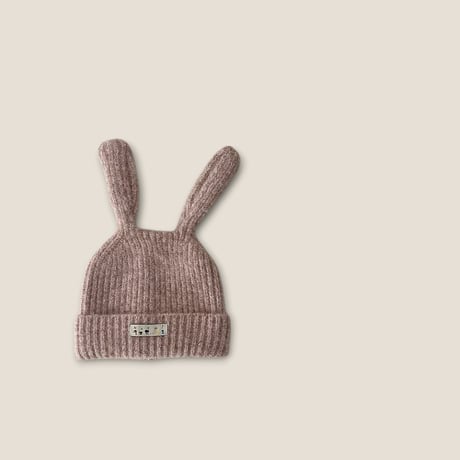 dudie/103. long Ear knit hat FREE(50-52CM)