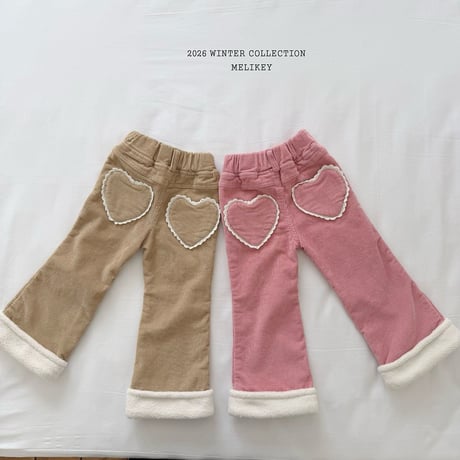 melikey/49. corduroy heart boots cut XS-XL