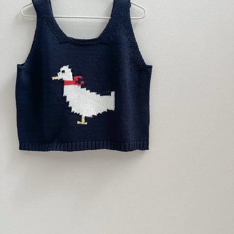 minirobe/28. Duck Knit Vest  S-XL