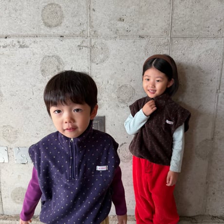 pie/17. dot fleece vest XS-XL