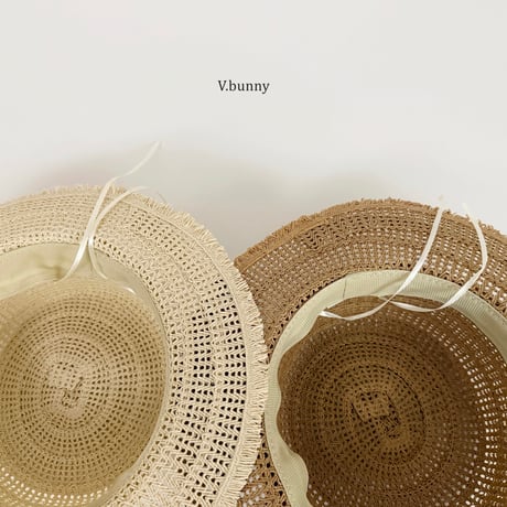 vbunny/66. raphia hat FREE(48-52CM)