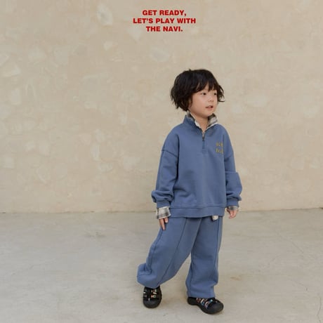 navi/49. happy half zipup man-to-man S-XL