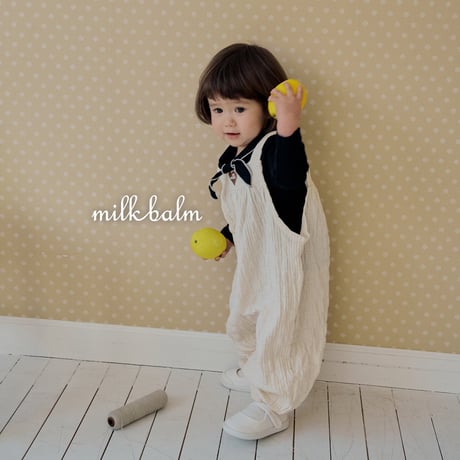 milkbalm/23. heart embroidery overalls XS(-6M)-M(12M-18M)