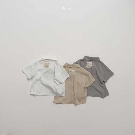 amigo/38. snow flower collar T-shirt XS-XL
