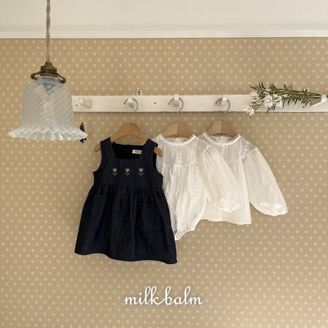 milkbalm/8. tulip denim one-piece XS-XL