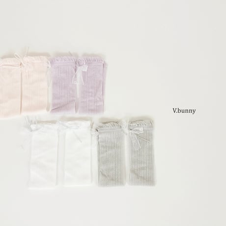 vbunny/94. vallet ribbon socks set FREE(37CM)