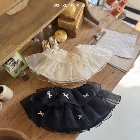 marron/24. ribbon kangkang skirt XS-L