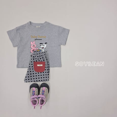 soybean/25. plan ) bear half pants XS-XL