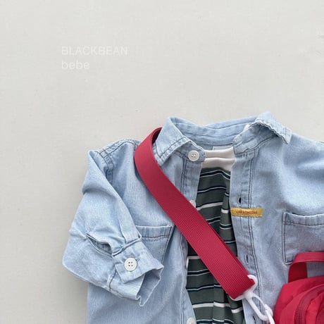 blackbean/18. matin bebe denim shirt S-M