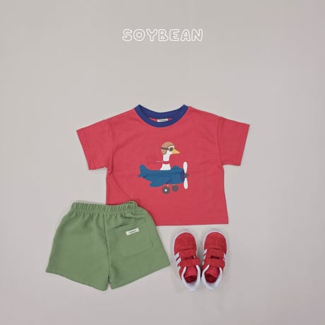 soybean/21. plan ) lie animal half t T-shirt JS-JM