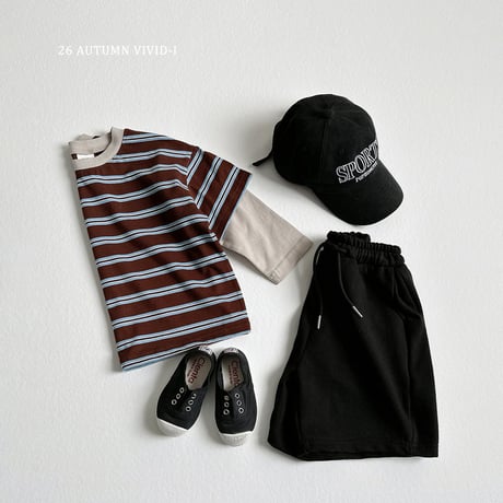 vividi/81. stripe double T-shirt XS-XL