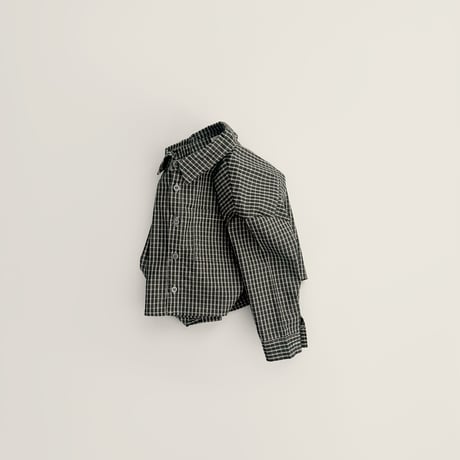 fromi/67. crop check shirt S-XL