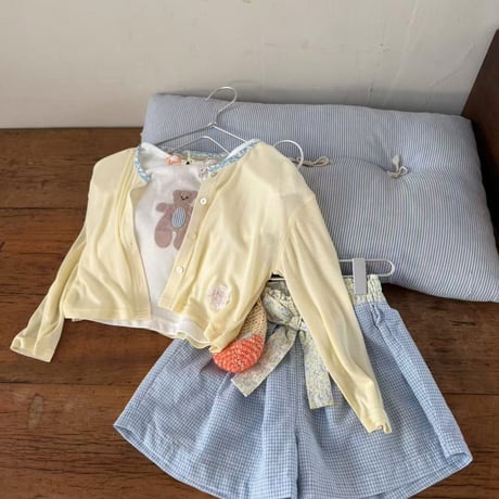 aiai/87. macaron two color cardigan 90-130
