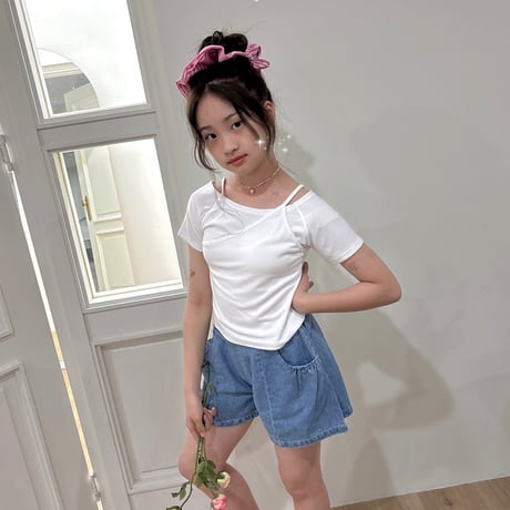 matilda/153. unbal strap T-shirt 5-13
