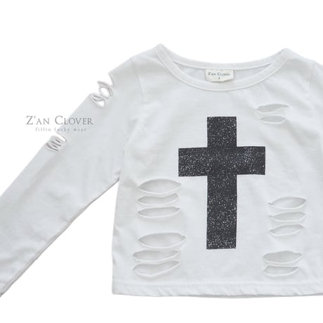 zanclover/56. damage cross T-shirt 13-19