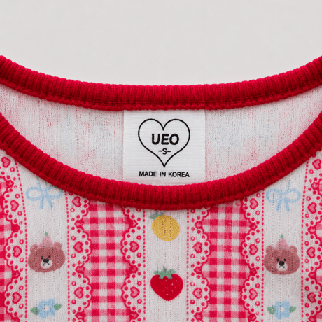 ueo/50. bear fril T-shirt S-XL