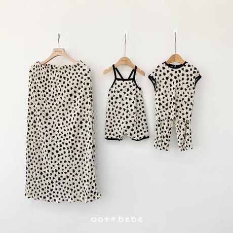 oottbebe/35. peuty leopard plitch ( kids ) updown set XS(1-2Y)-XL(6-7Y)