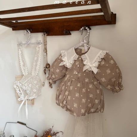 marron/14. peuty ribbon suit 6M-18M