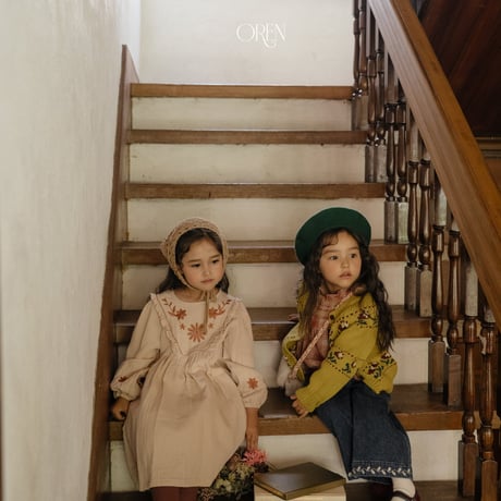 oren/1. bello flower knit (2WAY) cardigan S-XL