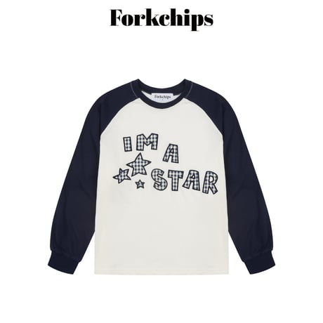 forkchips/37. star raglan T-shirt JS-JXL