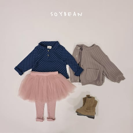 soybean/145. dot fril T-shirt XS-XL