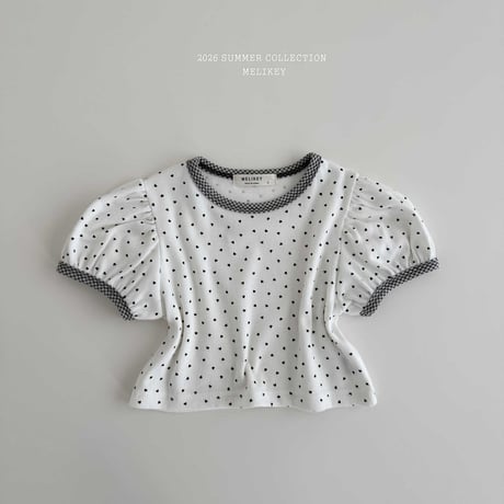 melikey/37. mini heart puff T-shirt XS-XL