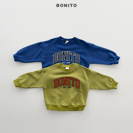 bonito/57. bonny patch embroidery man-to-man 12M-XL