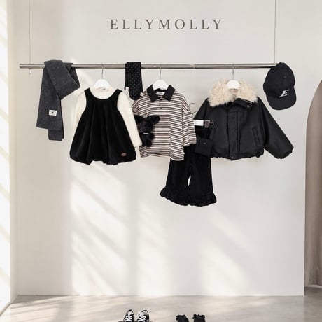 ellymolly/126. click peach collar T-shirt 3-11