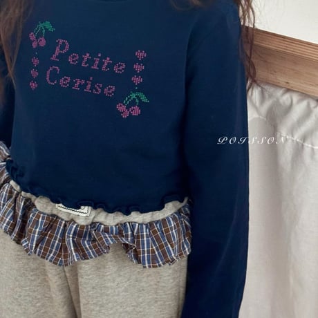 poisson/48. peuty cherry T-shirt S-XL