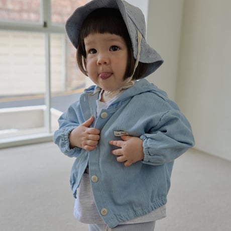 lalaland/82. bebe denim shirring hood 12M-18M
