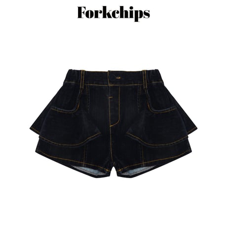 forkchips/3. velvet flare half pants M-XL