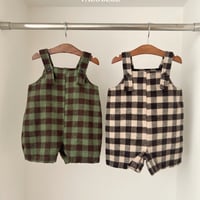 valubebe/6. amond check overalls pants 6M-S